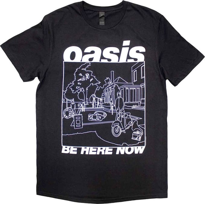 Oasis - Be Here Now Line Drawing Heren T-shirt - 2XL - Zwart