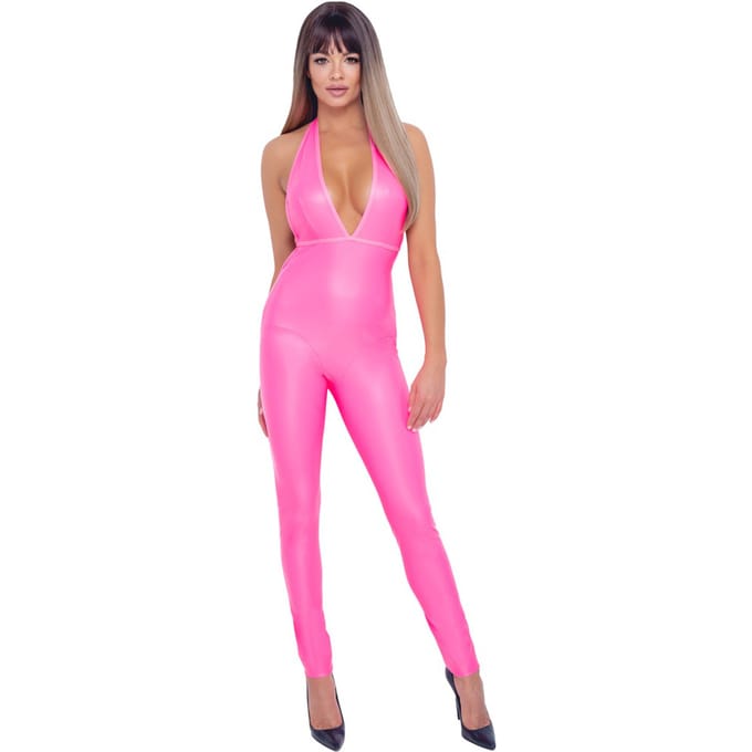Sexy fel roze Jumpsuit
