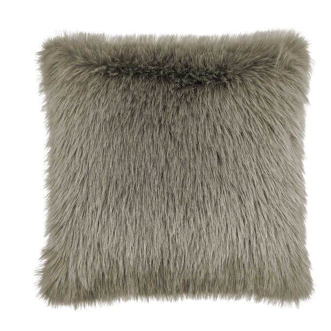 Heckettlane Perle Sierkussen - Fake Fur - 48x48 cm - Taupe