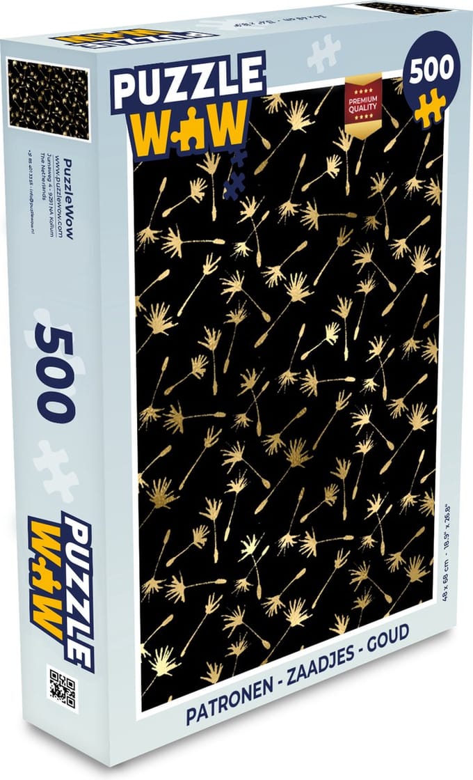 Puzzel Patronen - Zaadjes - Goud - Legpuzzel - Puzzel 500 stukjes