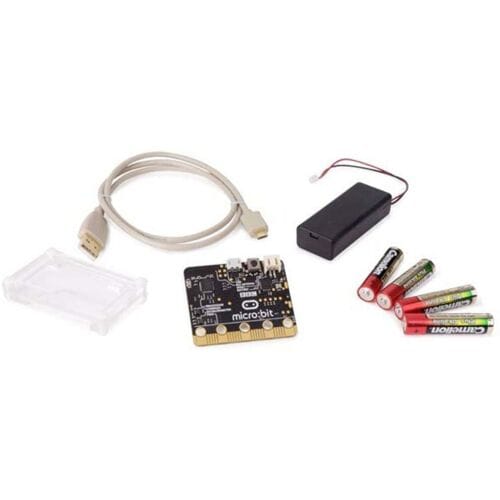 Whadda Micro:bit® starterkit, complete educatieve set voor beginners in programmeren en elektronica, met Python en Block Editor, met breadboard, ledmatrix, Bluetooth BLE, Raspberry Pi compatibiliteit, ideaal voor thuis- en klasgebruik