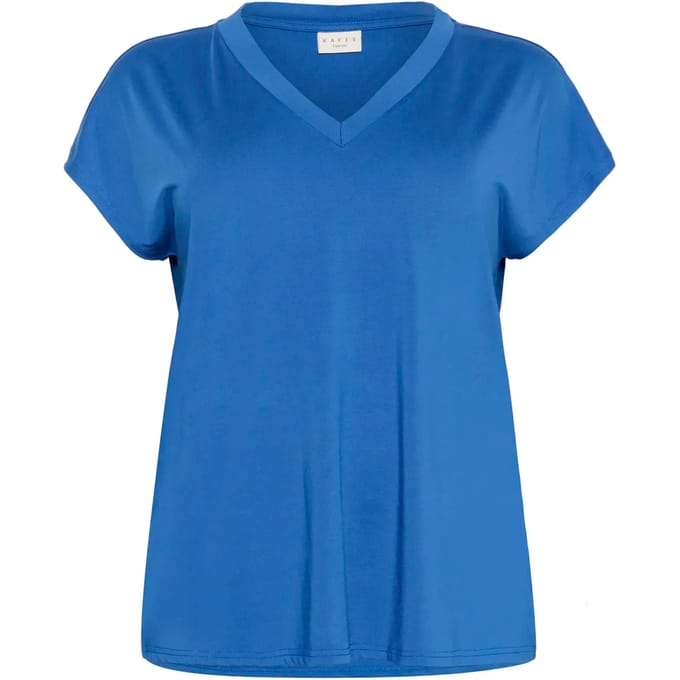 Dames-T-shirt met V-hals KAFFE Curve Mirinda