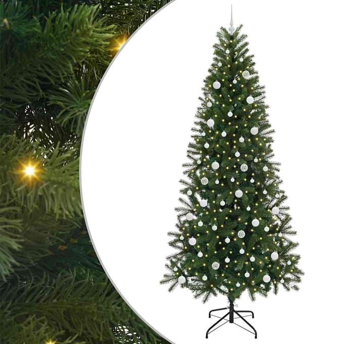 vidaXL - Kunstkerstboom - Groen - 240 - cm - PE - en - PVC