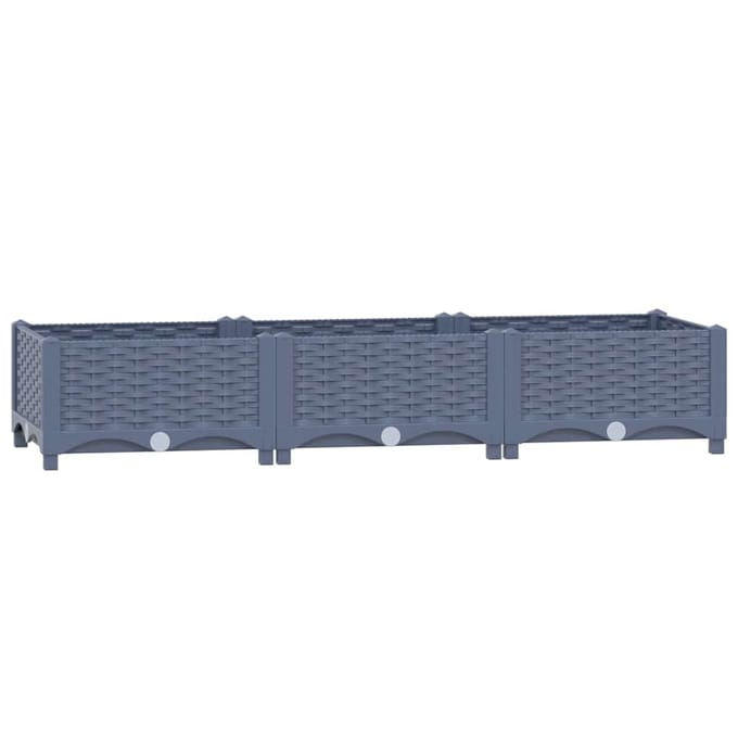 vidaXL - Plantenbak - verhoogd - 120x40x23 - cm - polypropyleen
