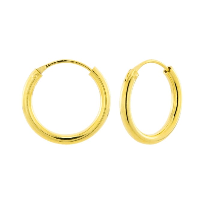 WeLoveSilver - oorringen - 925 zilver - gold plated - 20 mm
