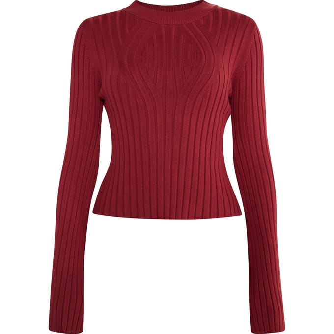 Faina Jumper Dames wijnrood