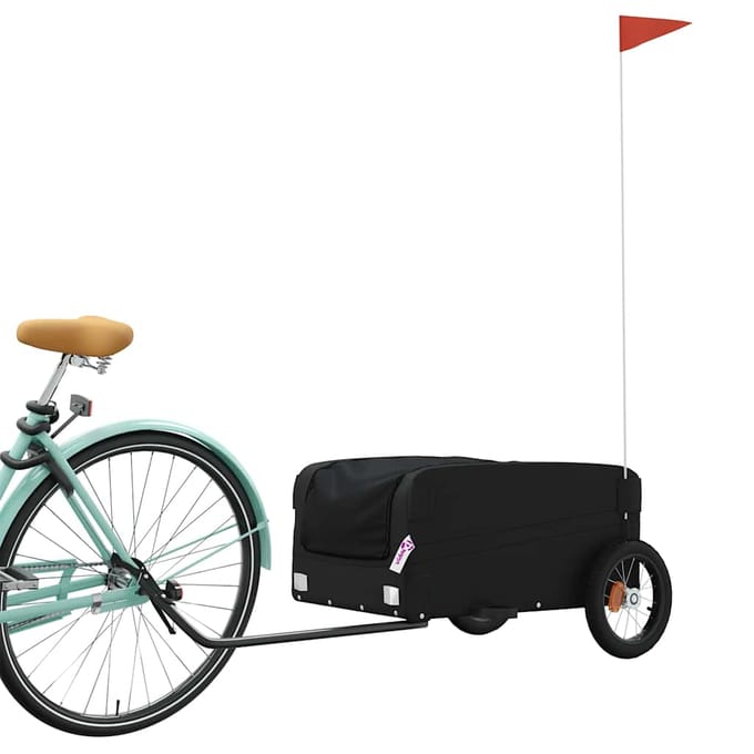 vidaXL - Fietstrailer - 30 - kg - ijzer - zwart