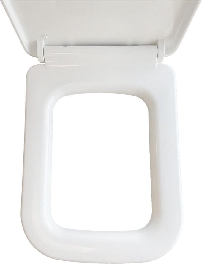Wiesbaden Carré toiletzitting softclose en quick release glans wit