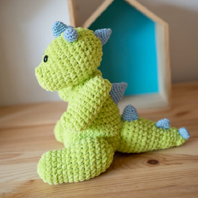 Haakpakket dino Dex groen