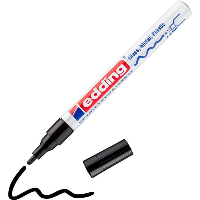 Paintmarker edding 751 op oliebasis 1-2mm creatief zwart