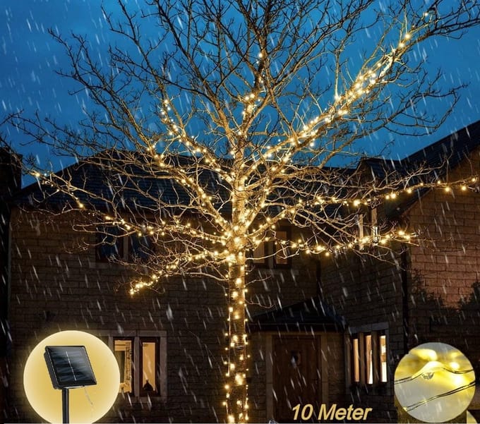 El Jardin - Feestverlichting - LED - Solar verlichting voor buiten - 10 meter - Warm Wit