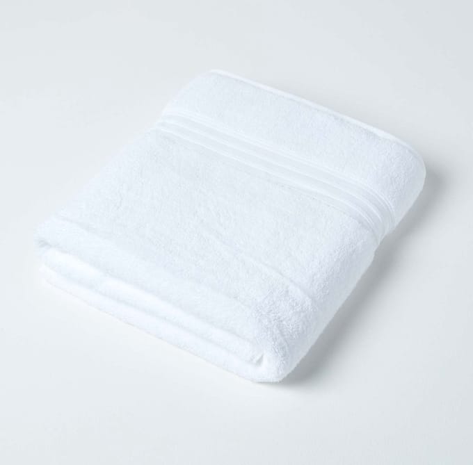 Homescapes Zero Twist Supima Katoenen Badlaken Wit