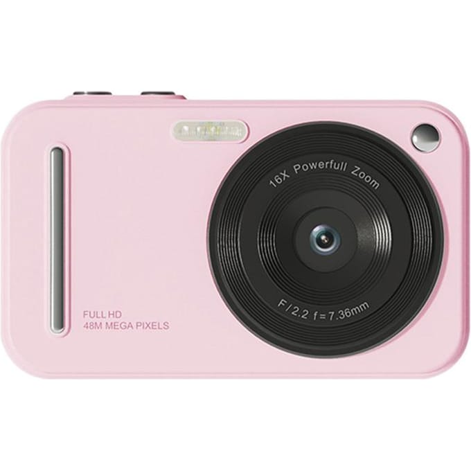1080P Digitale Camera Digitale Videocamera 48MP 2,4 Inch IPS Scherm Autofocus 16x Digitale Zoom roze