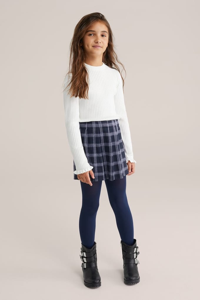 We Fashion Knitted Pullover White Maat: 146/152 | Truien Outlet | Unisex | Wit