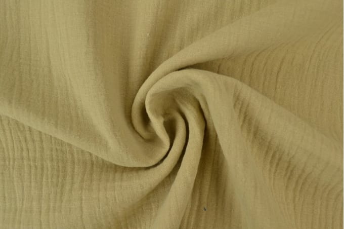Mousseline stof - 1 meter - Per meter - Donker beige - 135cm breed