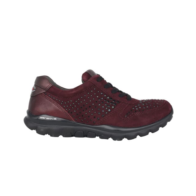 Gabor rollingsoft sensitive 56.964.48 - dames rollende wandelsneaker - Rood - maat 37.5 (EU) 4.5 (UK)