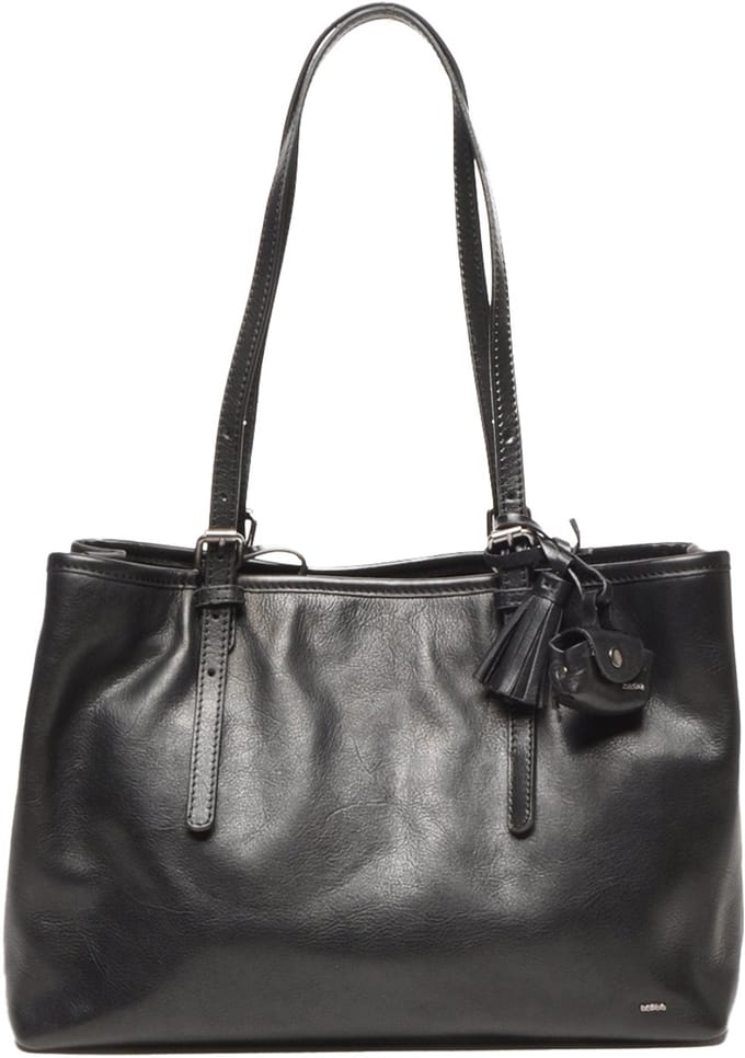 Berba | Icons | Schoudertas | Shopper | Dames | Zwart | Leer