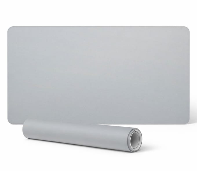 Antislip bureauonderlegger met print, grijs, 90x45 cm