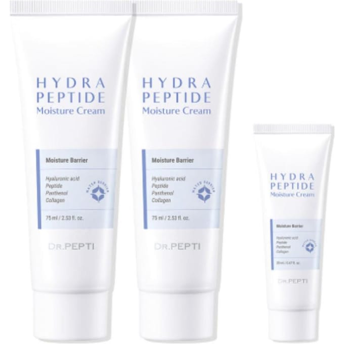 Dr. Crème hydratante Pepti Hydra Peptide 75ml x2 (+20 ml) | Crème Peptidique Hydratante white