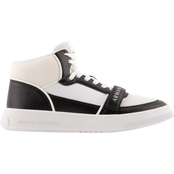 Armani Exchange Heren High-Top Trainers (Wit, Zwart)