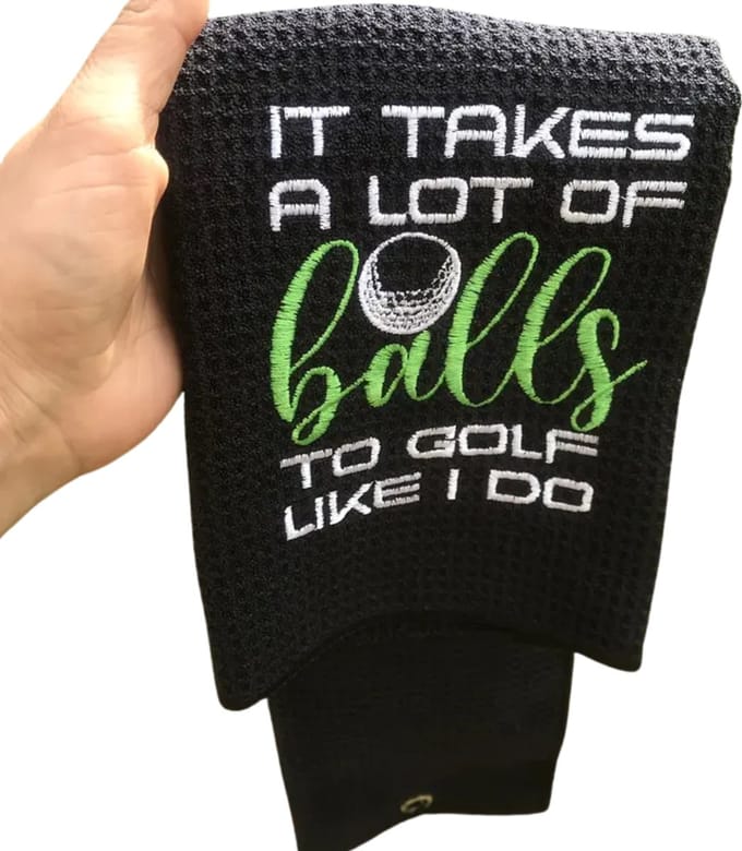 Livano Golf Handdoek - Golfhanddoek - Golf Accessoires - Towel - Comfortabel - Grappige Tekst