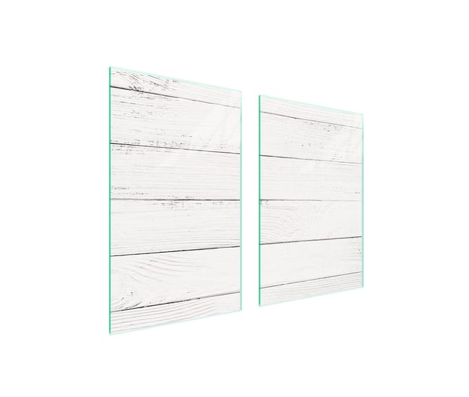 TMK ArtDeko Serie - Glazen Beschermer - 65x52 cm - Elegant Hout Design