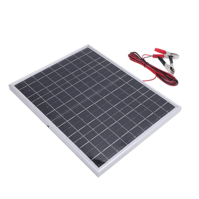 Draagbaar Zonnepaneel 15W 12V 24V Auto Adaptief met 60A Controller Monokristallijn Zonnepaneel gray