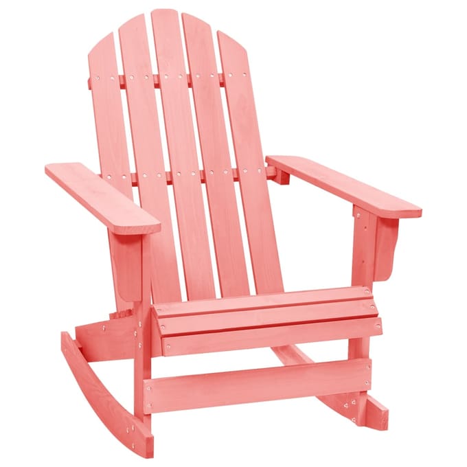 vidaXL - Schommelstoel - Adirondack - massief - vurenhout - roze