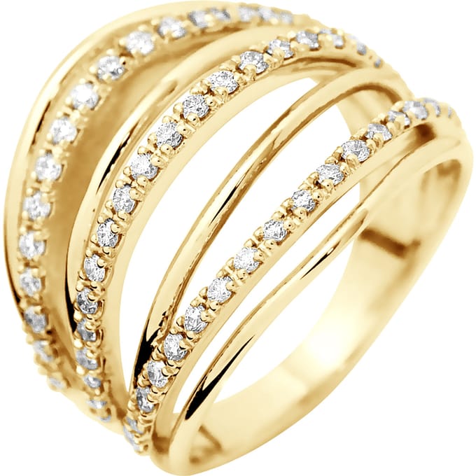 Diamond Ring 0.60 Cts luxe sieraden Yellow Gold