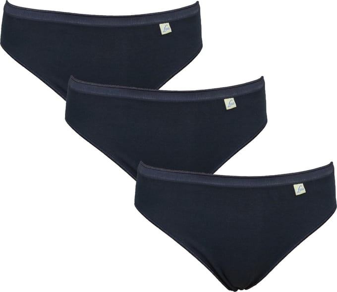 3-Pack Lunatex dames High-leg slip Zwart maat M