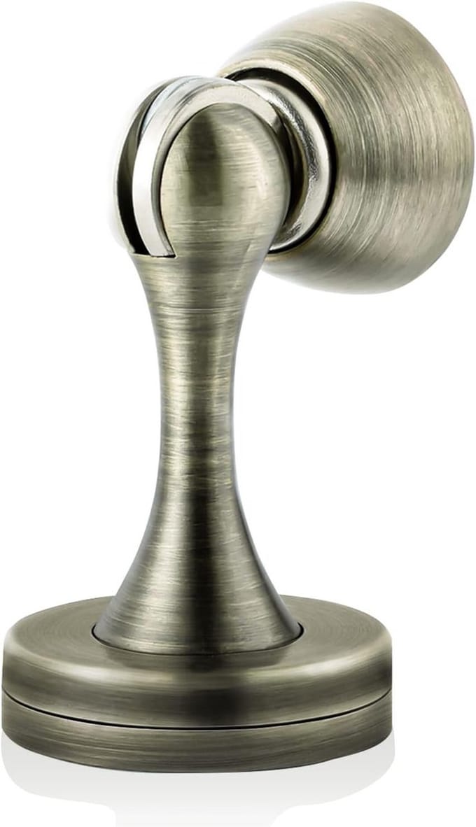 Magnetische Deurstoppers RVS Geborsteld Brons - Zware Kwaliteit Deurvastzetter met Valbescherming