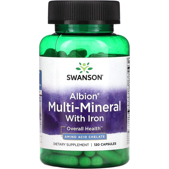 Albion Multi Mineraal met IJzer, 120 Capsules