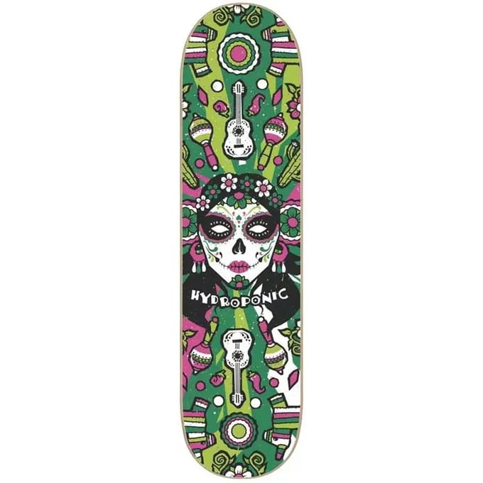 Skateboard Hydroponic Mexican Skull 2.0