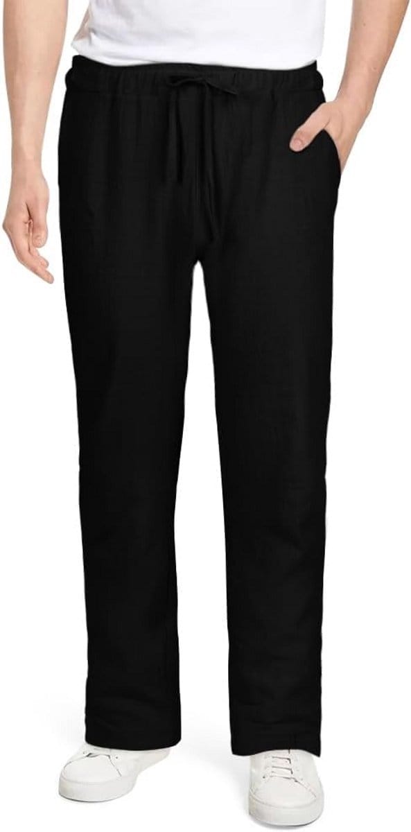 Heren Linnen Broek Katoen Zomer Elastische Taille en Zakken