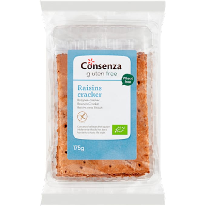Cracker rozijnen biologisch glutenvrij