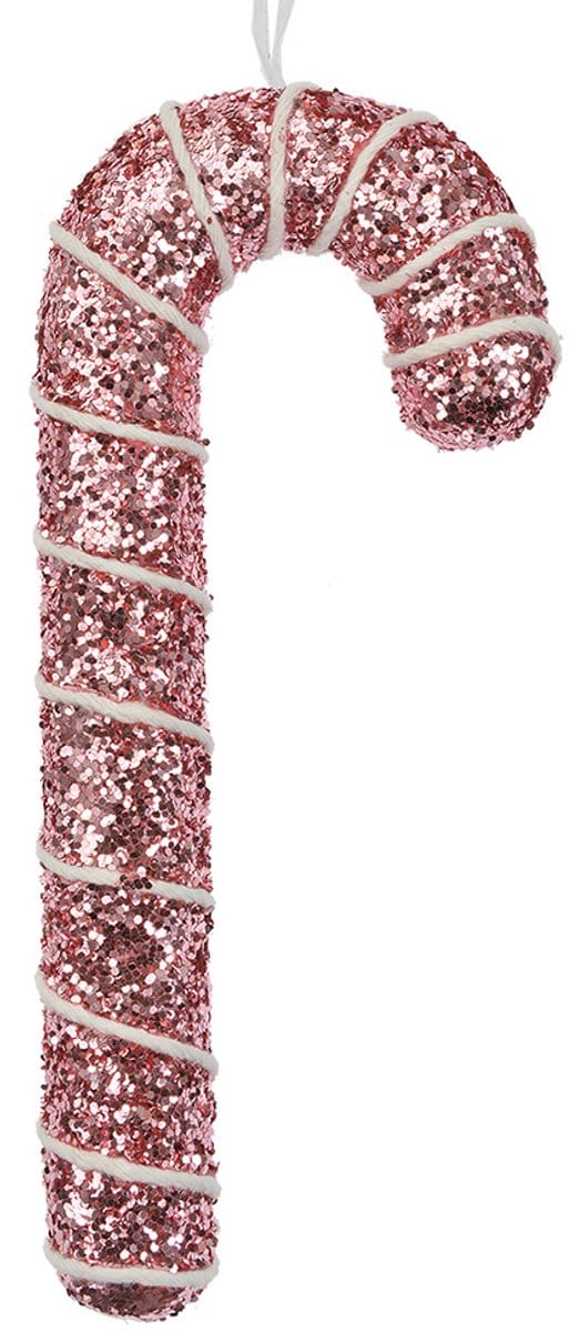 Clayre & Eef Kersthanger Zuurstok 7x2x17 cm Roze Kunststof