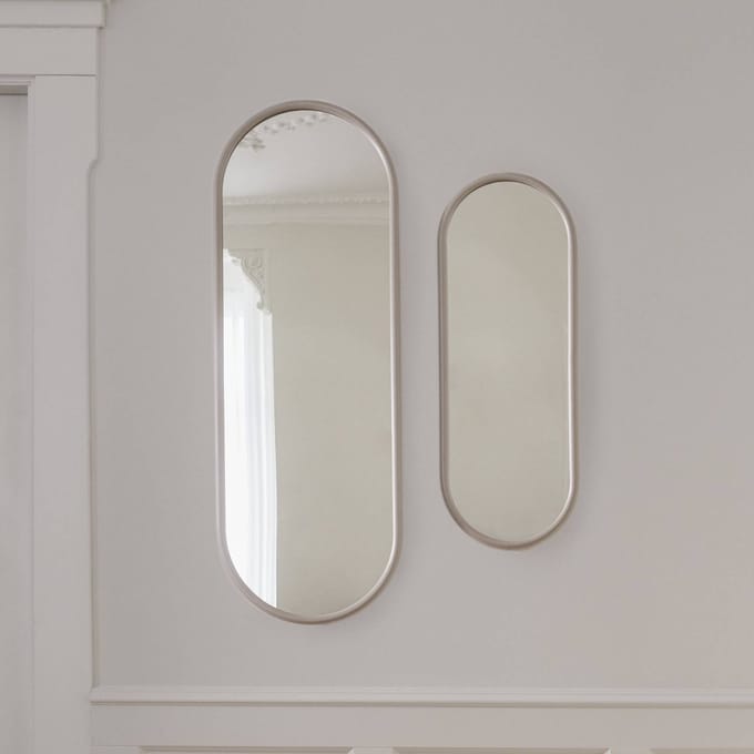 AYTM Spiegel Angui, grijsbruin, hoogte 78 cm, glas, staal