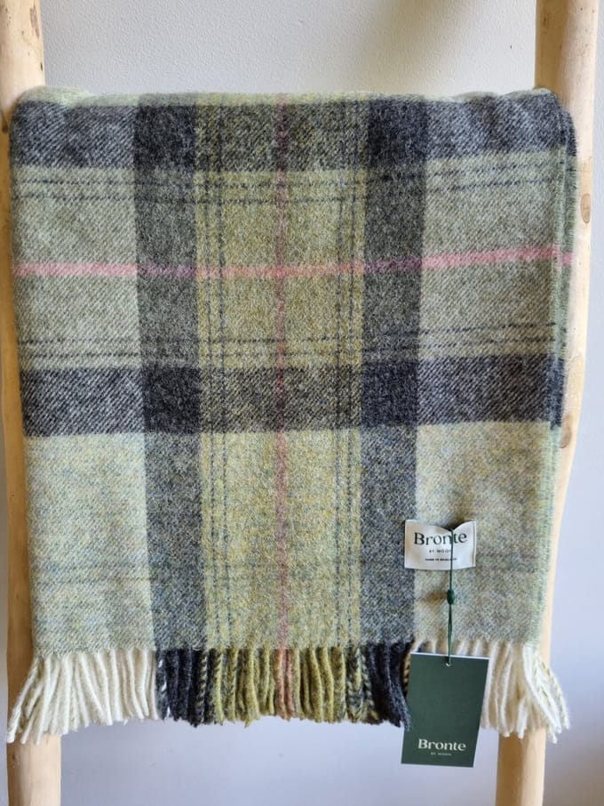 Wollen Plaid - SKYE Green - 140x185cm - Bronte x Plaids.shop