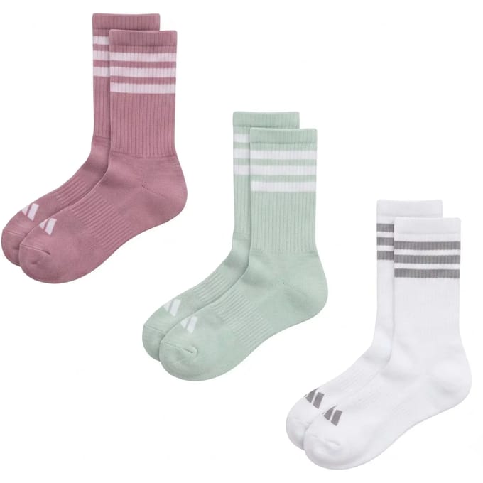Adidas 3-pack dames sokken roze groen - Maat 43/45