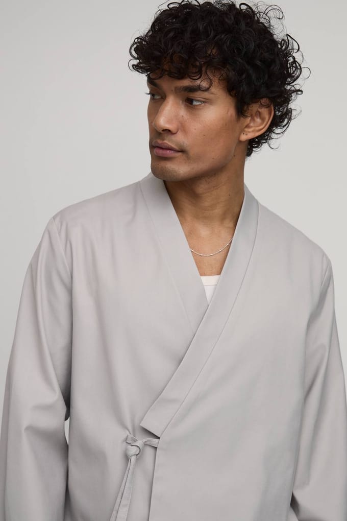 Wikkel Blazer Met Strikband Opzij | Stone | Size 34