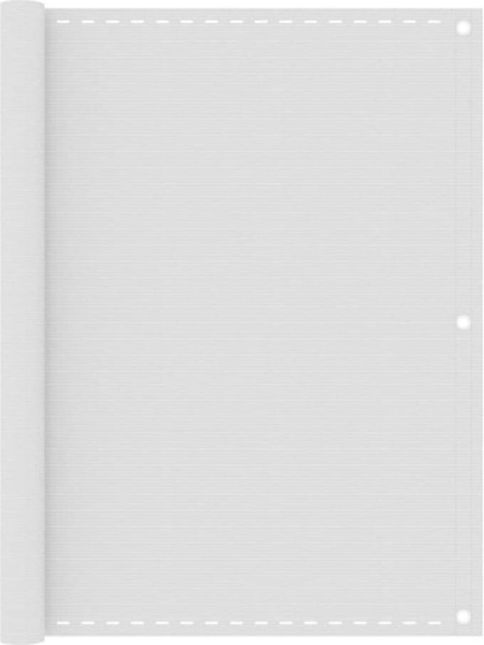 vidaXL - Balkonscherm - 120x300 - cm - HDPE - wit