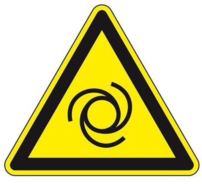Waarschuwingsbord automatisch opstarten - kunststof - W018 150 mm