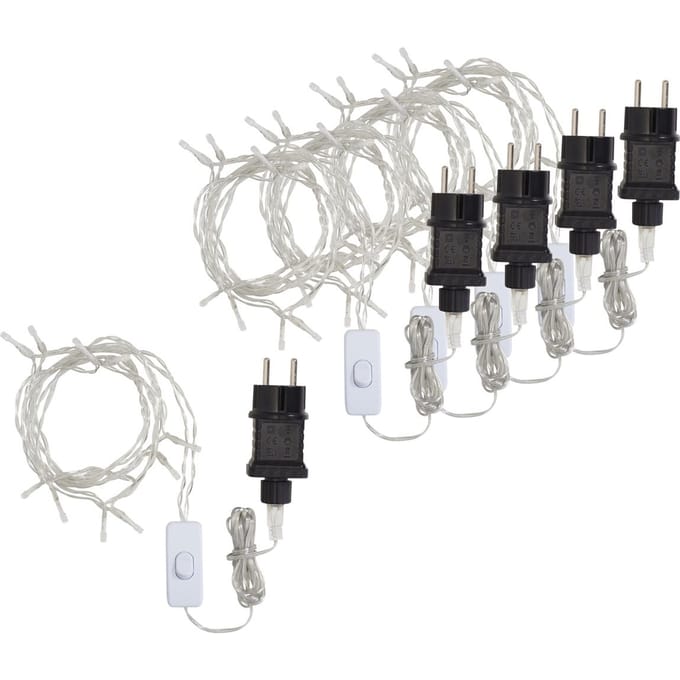 VBS LED- snoer lampjes, 10 LED's, 5 stuks