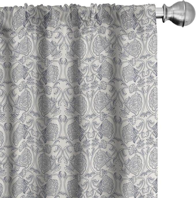 ABAKUHAUS – Viktoriaanse Voorhangen – 2x75x245 cm – Mikrofaser – Halfdonker
