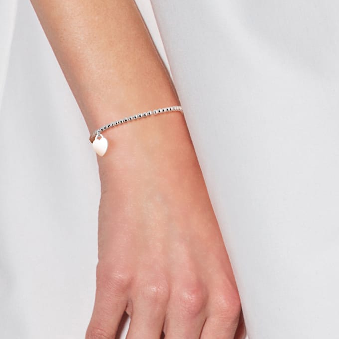 Zilveren hart 925 Breloce armband