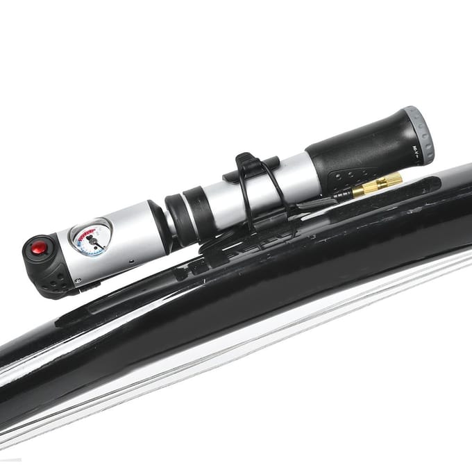 Draagbare Fietspompen Hoge Druk Racefietspomp met Luchtdrukmeter Bandenpomp Accessoire gray