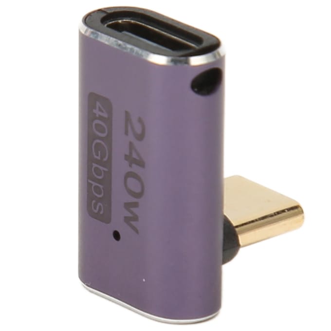USB C Vrouwelijk naar USB C Mannelijk Adapter PD 240W 8K 60HZ Hoge Snelheid 40Gbps USB4.0 C Rechte Hoek Adapter