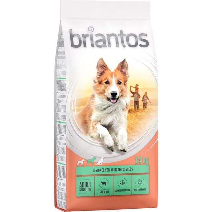 2x14kg Briantos Adult Sensitive Lam & Rijst Hondenvoer