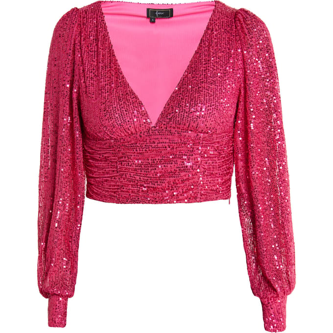 Faina longsleeve-shirt Dames roze