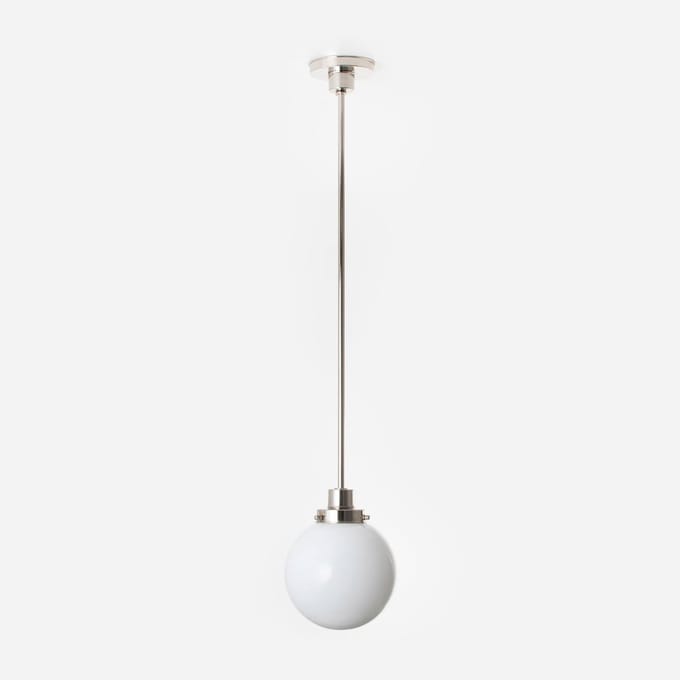 Hanglamp Bol Ø 20 20's Nikkel - Art Deco Trade